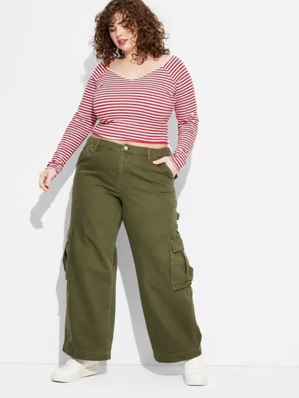 NEW Wild Fable Mid Rise Baggy Cargo Jeans